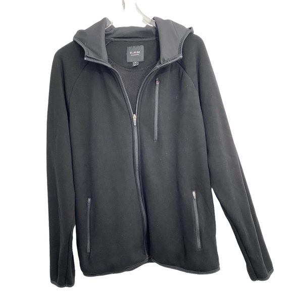 01;.ALGO PERFORMANCE BLACK ZIPPER SWEAT SHIRT HOODIE JACKET SIZE XL - Picture 11 of 13
